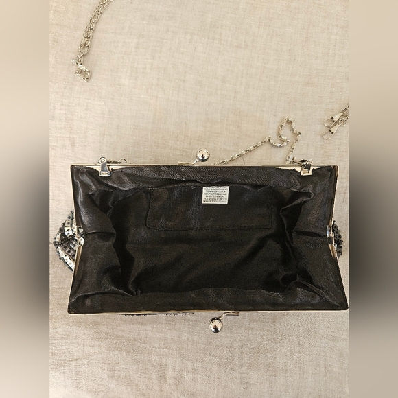 ALDO White, Silver, Black Beaded Clutch - Picture 5 of 7
